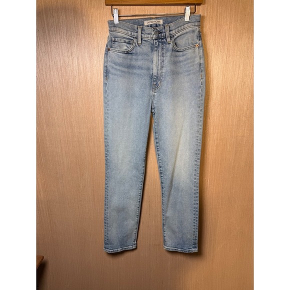 Outerknown Slim Straight High Rise Jeans Women's Size 31 Light Wash Denim - Picture 1 of 7